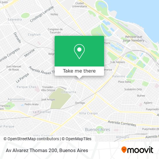 Mapa de Av Alvarez Thomas 200