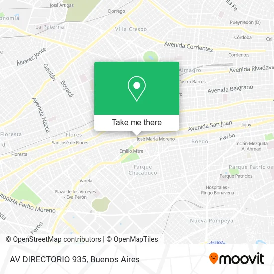 AV  DIRECTORIO 935 map