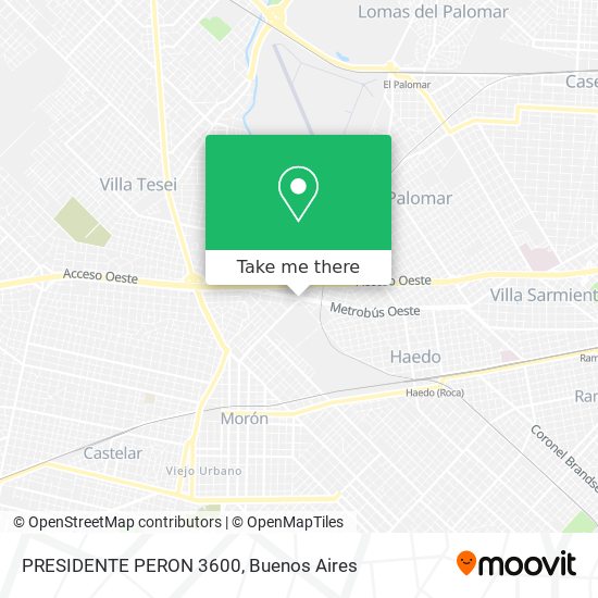 Mapa de PRESIDENTE PERON 3600