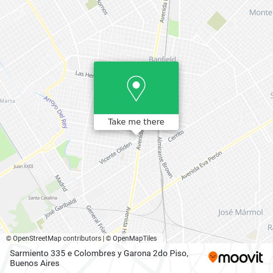 Sarmiento 335 e  Colombres y Garona   2do  Piso map