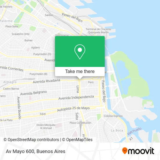 Av Mayo 600 map
