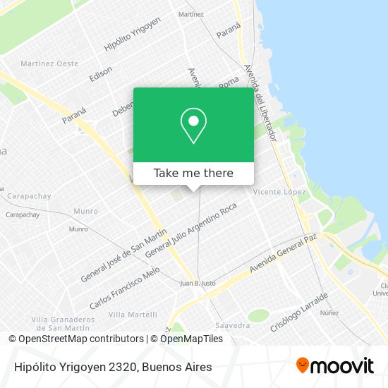 Mapa de Hipólito Yrigoyen 2320