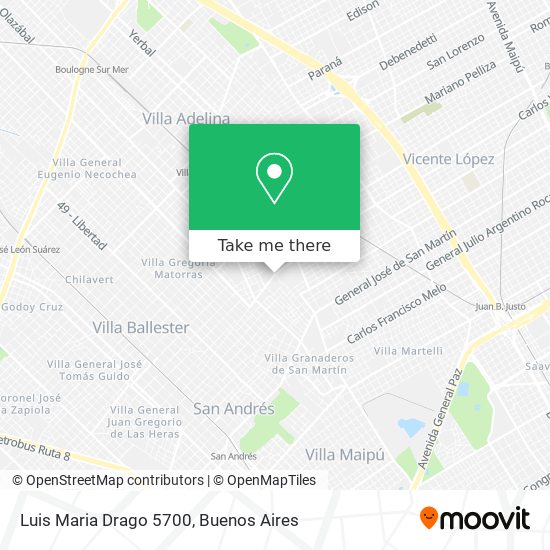 Luis Maria Drago 5700 map