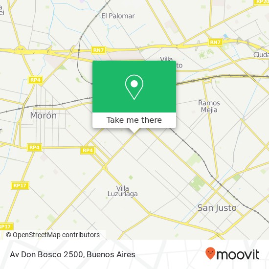 Mapa de Av  Don Bosco 2500