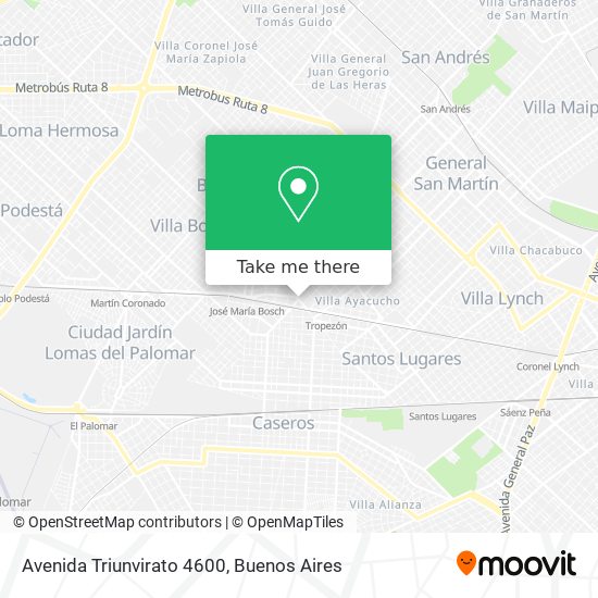 Avenida Triunvirato 4600 map