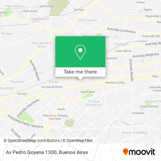 Mapa de Av  Pedro Goyena 1300