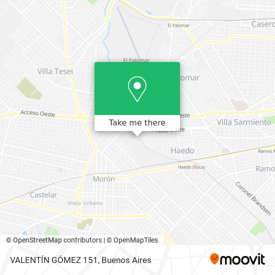 VALENTÍN GÓMEZ 151 map