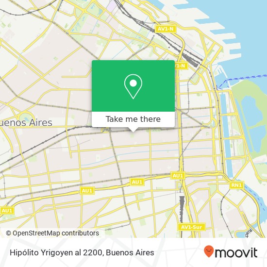 Mapa de Hipólito Yrigoyen al 2200