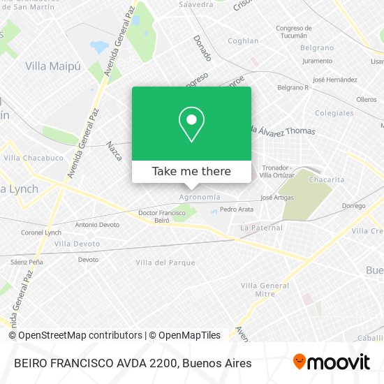 Mapa de BEIRO  FRANCISCO  AVDA  2200