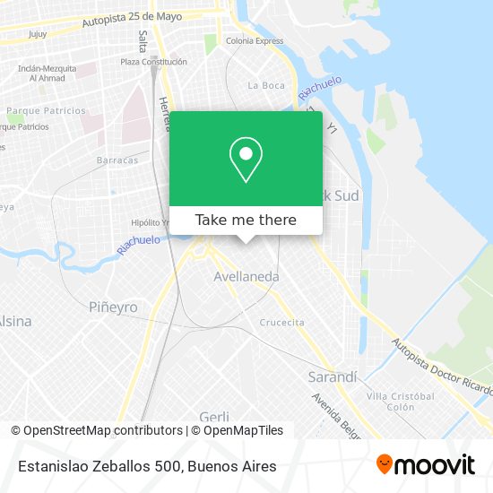 Mapa de Estanislao Zeballos 500