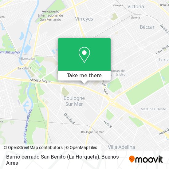 Barrio cerrado San Benito (La Horqueta) map
