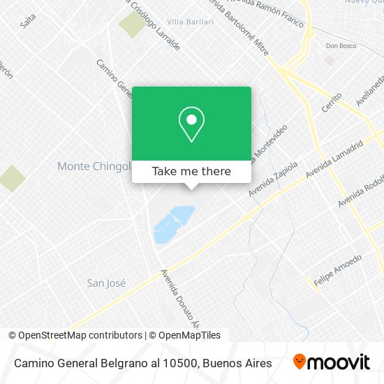 Camino General Belgrano al 10500 map