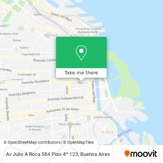 Mapa de Av  Julio A  Roca 584 Piso 4º 123