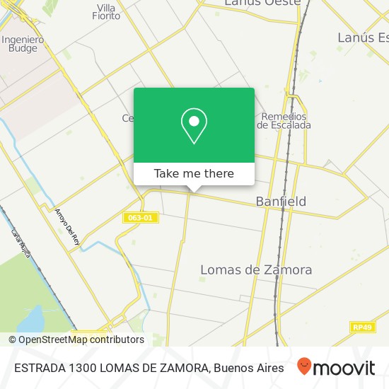 ESTRADA 1300 LOMAS DE ZAMORA map