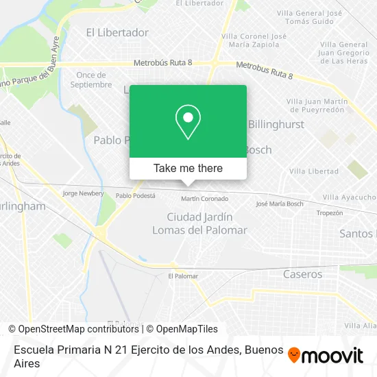 Escuela Primaria N 21 Ejercito de los Andes map