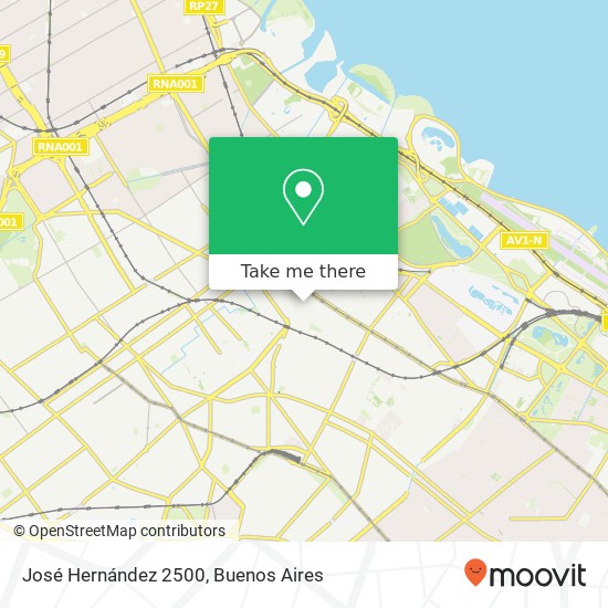 José Hernández 2500 map