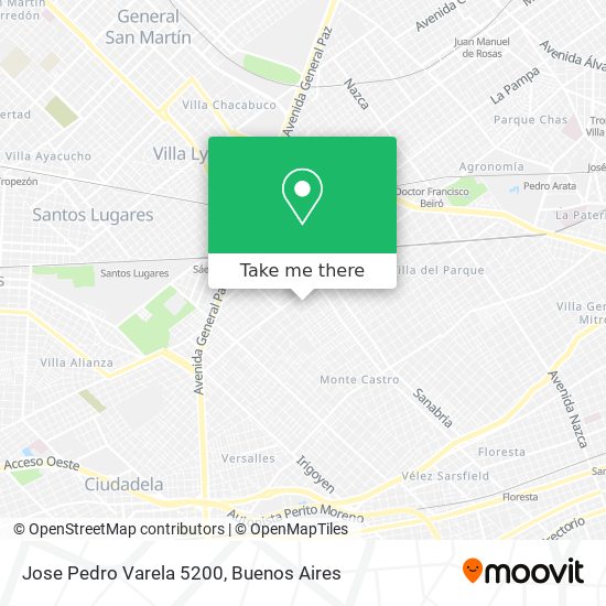 Jose Pedro Varela 5200 map