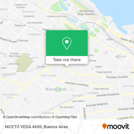 NICETO VEGA 4600 map