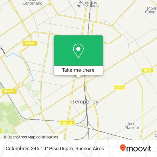 Colombres 246 10° Piso Dupex map