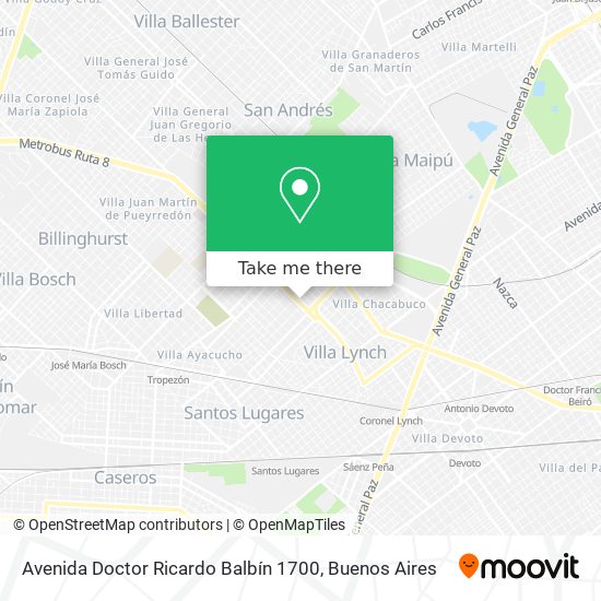 Avenida Doctor Ricardo Balbín 1700 map