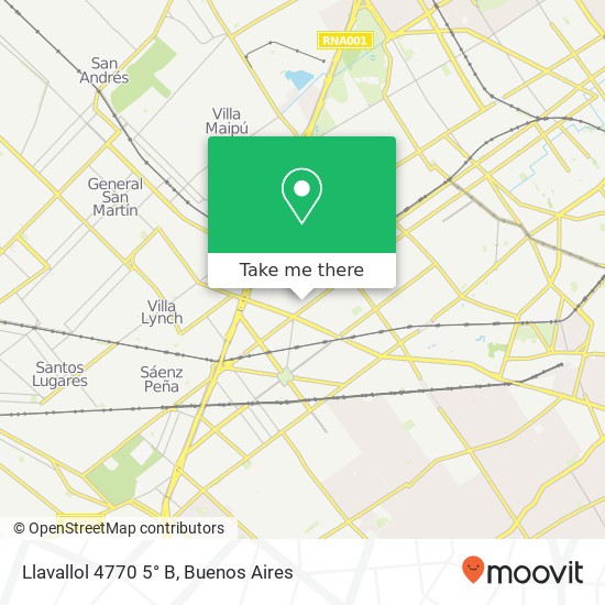 Llavallol 4770 5° B map