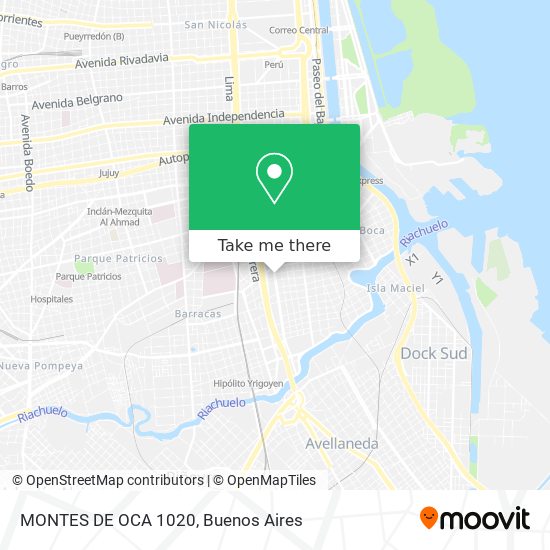 MONTES DE OCA 1020 map