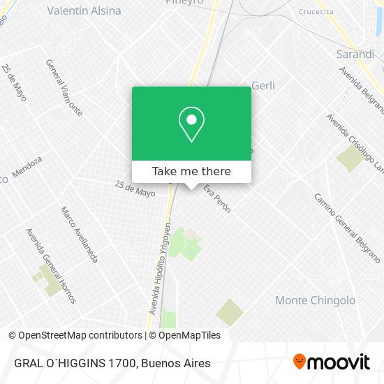GRAL O´HIGGINS 1700 map