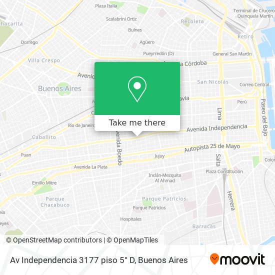 Av  Independencia 3177 piso 5° D map