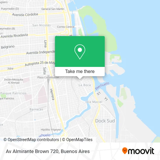 Av  Almirante Brown 720 map