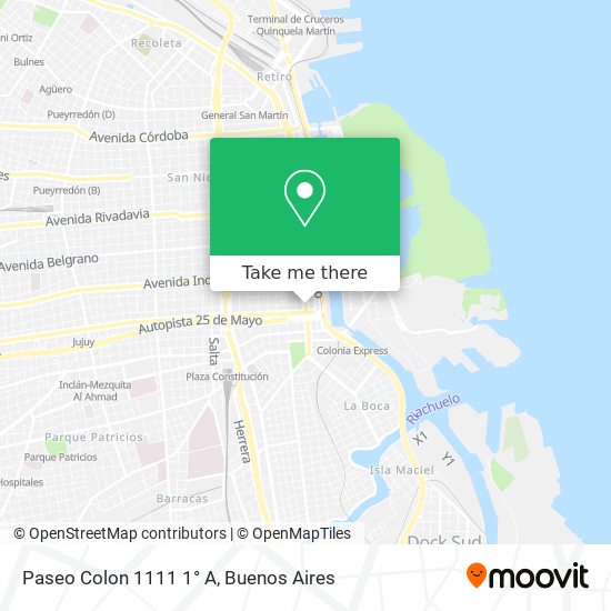 Mapa de Paseo Colon 1111 1° A