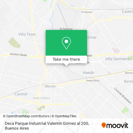 Mapa de Deca Parque Industrial   Valentín Gómez al 200