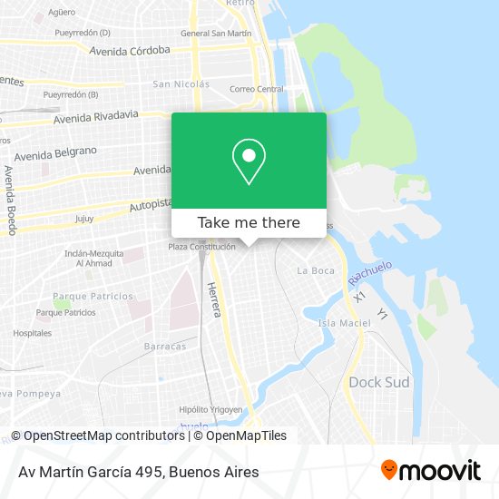 Mapa de Av  Martín García 495