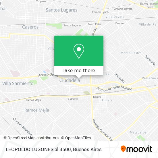 LEOPOLDO LUGONES al 3500 map