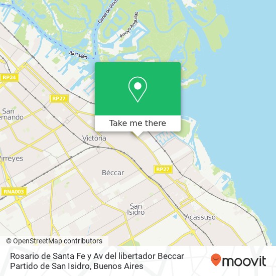 Rosario de Santa Fe y Av  del libertador  Beccar  Partido de San Isidro map