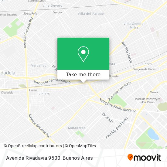Avenida Rivadavia 9500 map