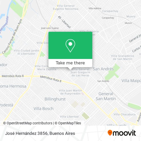 José Hernández  3856 map