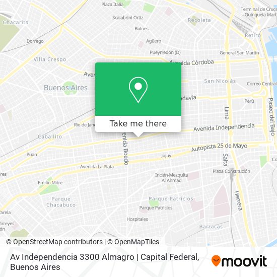 Av  Independencia 3300   Almagro | Capital Federal map