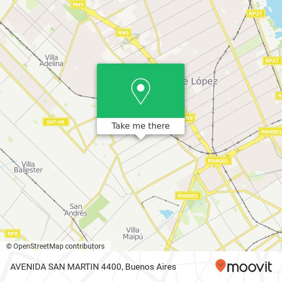 Mapa de AVENIDA SAN MARTIN 4400