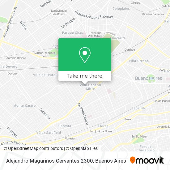 Alejandro Magariños Cervantes 2300 map