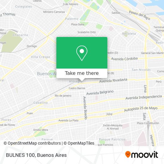 BULNES 100 map