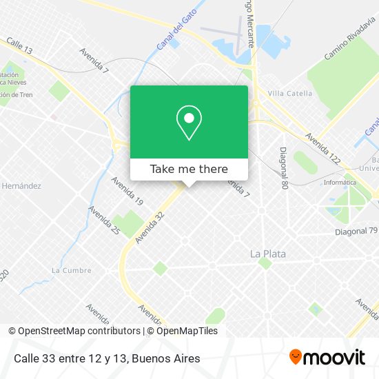 Calle 33 entre 12 y 13 map