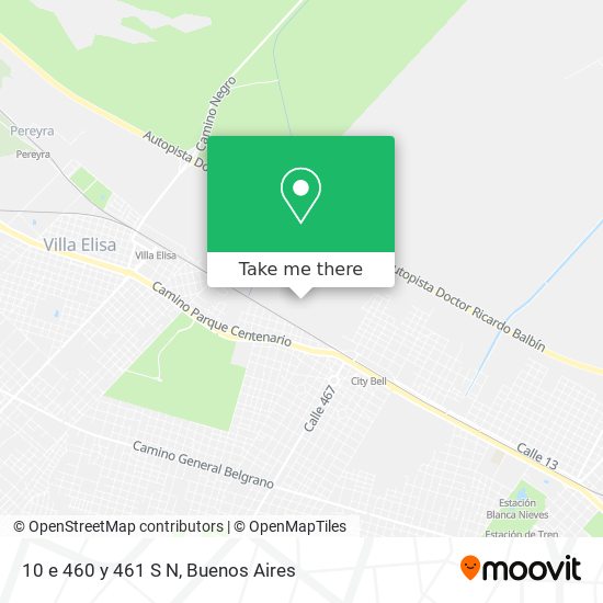 Mapa de 10 e  460 y 461 S N