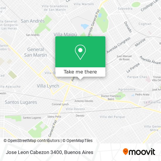 Mapa de Jose Leon Cabezon 3400