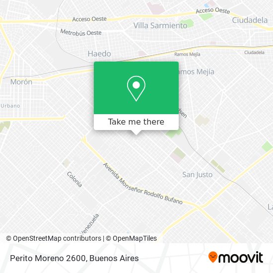 Mapa de Perito Moreno 2600