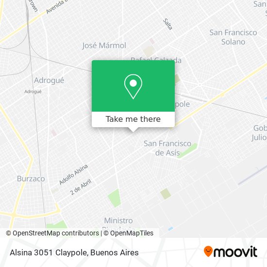 Alsina 3051  Claypole map