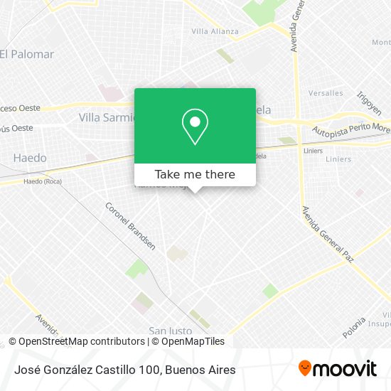 José González Castillo 100 map