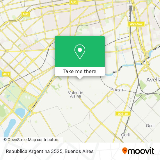 Republica Argentina 3525 map