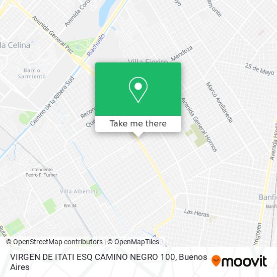 Mapa de VIRGEN DE ITATI ESQ CAMINO NEGRO 100