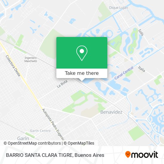 Mapa de BARRIO SANTA CLARA  TIGRE