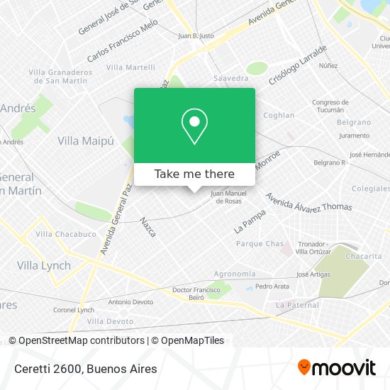 Mapa de Ceretti 2600